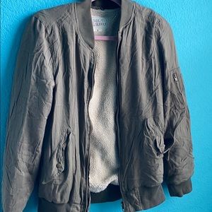 Sherpa lined bomber jacket